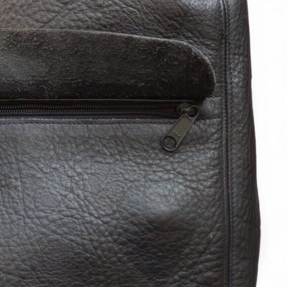 Tweeds Black Leather Bucket Bag – USA Made Drawstring Shoulder